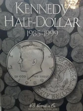 HE Harris Kennedy Silver Half Dollar 1985-1999 Coin Folder New Book #2697