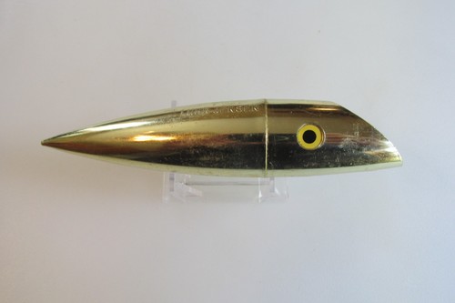 Lot #9300 Luhr Jensen goldfarbener J-Steckerkörper NUR 5 5/8" fairer/guter Zustand