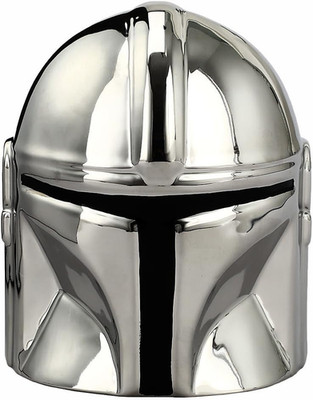 the Mandalorian Din Djarin Helmet Pen Cup Silver