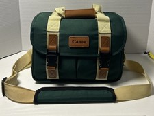 Vintage Canon Green Camera Camcorder Large Shoulder Bag Soft Case belt /hand bag