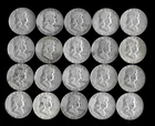 Franklin Half Dollar Roll (20 Coins)  90% Silver (1948-63) Lot A50