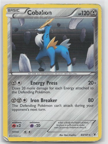 Noble Victories Cobalion 84/101 Holo Rare Pokemon HP 5ban Graphics
