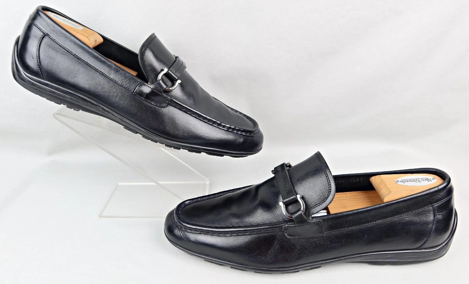 Ferragamo — Salvatore Ferragamo Gancini Loafers UK 11 Fits US 12D Black Leather