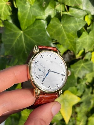SCHÖNE SOLVIL 18K 750 GOLD ARMBANDUHR um 1930, keine ROLEX PATEK
