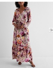 Express Women's Floral Maxi Dress Long Sleeve Size M NWT
