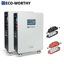ECO-WORTHY 2Pack 48V 280AH (28.67kWh) LiFePO4 Battery Vertical Standing Backup