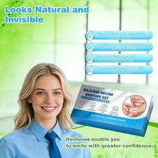 Resin Fake Teeth Set Comfortable Upper Lower Dentures Daily Beauty Supply New