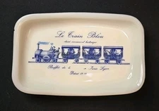 Rare, Le Train Bleu (Gare de Lyon) Paris Restaurant Milk Glass Dish Ashtray 