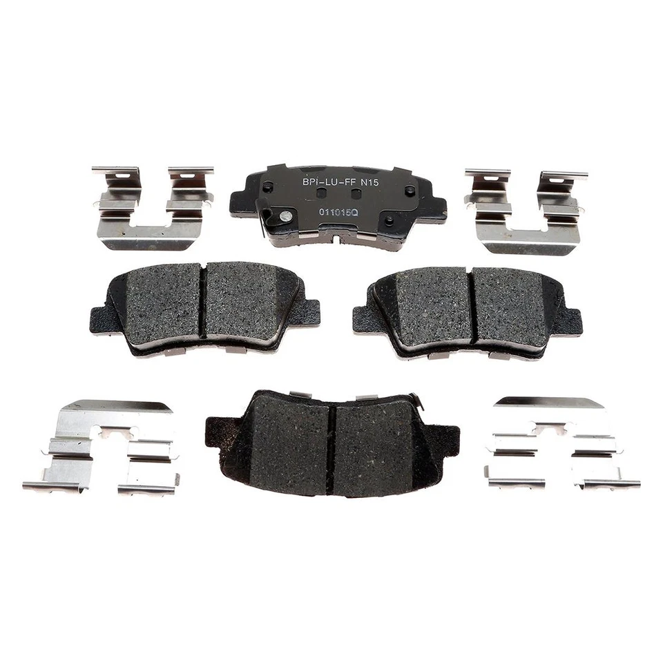 Kit de rotores de freno traseros + pastillas de cerámica y herrajes para Kia Soul 2010-2011 Foto 2 de 4