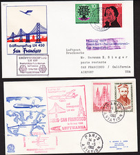✈ 2x LH 1960  "Paris - Frankfurt - San Francisco"  Erstflüge !! Ha/Si 325/26