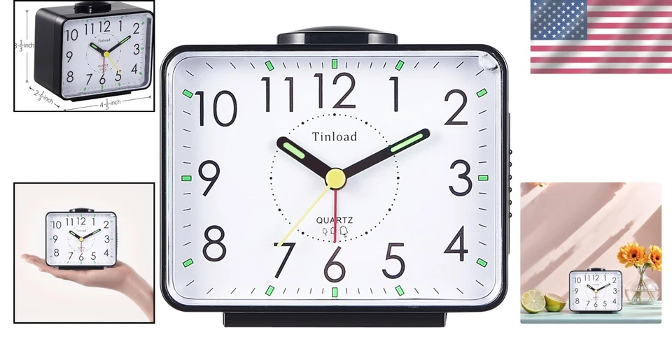 Heavy Sleepers Loud & Silent Alarm Clock with Snooze & Light - Image 2 of 4