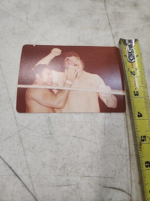 Original WWWF STAN  STASIAK Vs Pedro Morales Wrestling Snapshot Photograph5''x4'' 
