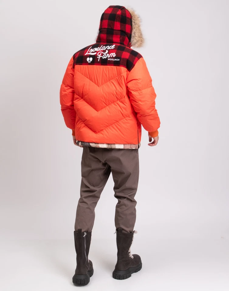 RRP €1100 WOOLRICH x GRIFFIN Down Cagoule Jacket US XS EU S Camo Coyote Fur Trim - Image 3 of 4