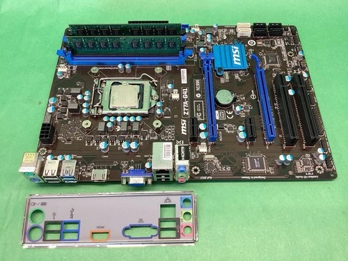 MSI Z77A-G41 Motherboard + i7 3770 + RAM + I/O Shield - UNTESTED
