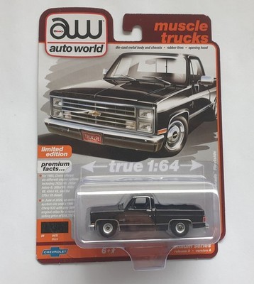 1985 Chevrolet Silverado Fleetside Black **RR** Auto World Premium 1:64