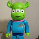 Toy Story Alien Bearbrick1000%-Style Art Toy Figure Plastic Green/Blue