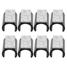8Pcs Reusable Chair Leg Floor Protectors Felt Pads for Furniture Black