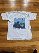 Vintage 90s Looney Tunes Camp Lend a Hand T-shirt, Youth Medium, Bugs Bunny 1997
