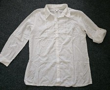 Tunika-Bluse Sommer weiß Langarm kann zu 3/4...