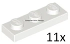 New Lego 11x White Plate 1 x 3 3623