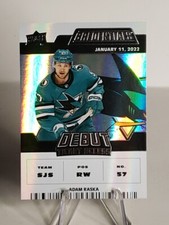 2022-23 Upper Deck Credentials Debut Ticket Access RC  Adam Raska /999 SEE PICS