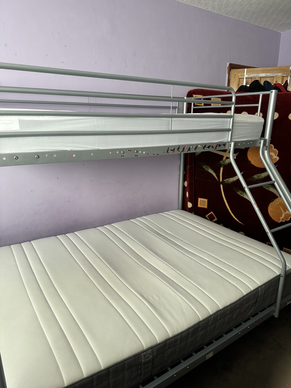 Metal Triple Bunk Bed Single 3ft Double Twin eBay