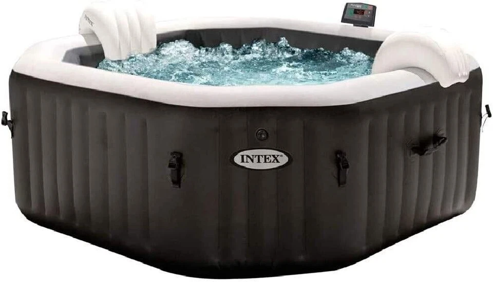 Intex Pure Spa Octagon Aufblasbarer Whirlpool - Schwarz (28462)