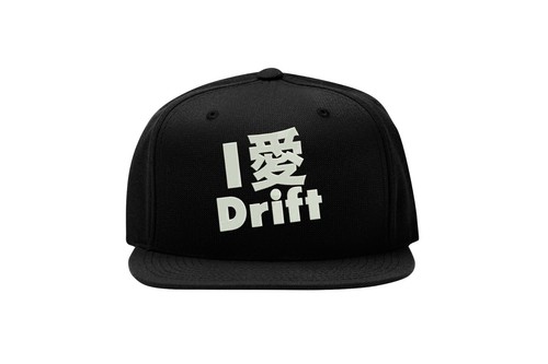 I Love Drift Dope Slogan Embroidered Snapback Cap Fullcap Flat Bill Hat Hip Hop - Picture 3 of 5