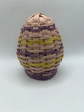 Longaberger Like Dresden And Company Woven Pink / Purple Easter Egg