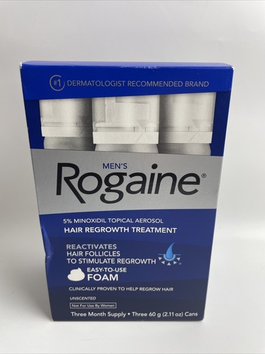 Men's Rogaine 5% Minoxidil Foam Hair Loss Regrowth Topical Treatment 1/24