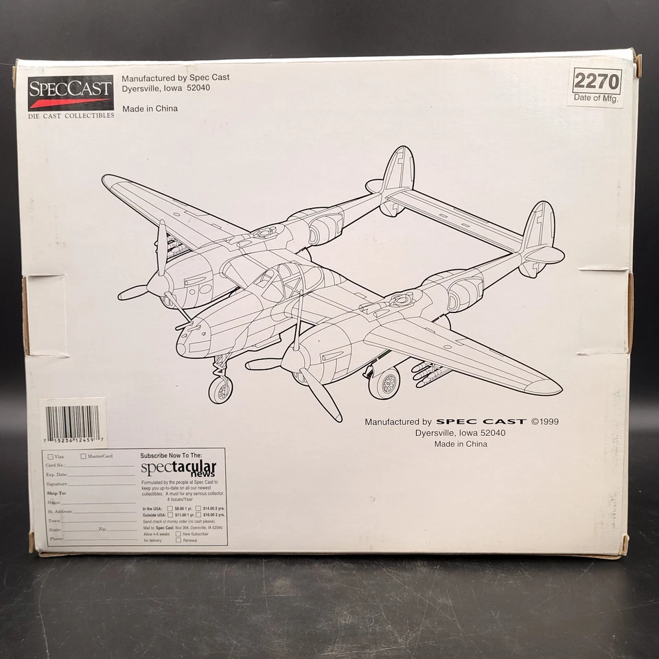 SpecCast Liberty Classics 1:50 Scale P-38 Lightning "Happy Jack's Go Buggy" - Image 2 of 4