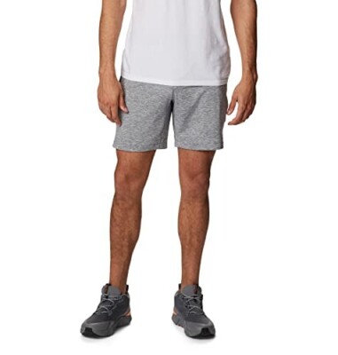 Columbia Men's Hike Brief Short - Quick-Dry, 8-Inch Outseam, Utility Pocket, Metal Color, Small