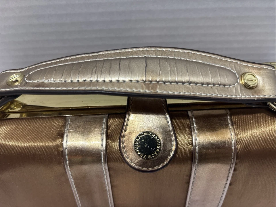 Isaac Mizrahi дизайнер сумочка Дамская сумка бронзовый золотой жесткий чехол читать больше - Изображение 3 из 4