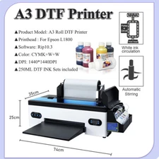 DTF A3 Printer Direct to Film Tshirt Flatbed Heat Transfer EPSON L1800 Printer 
