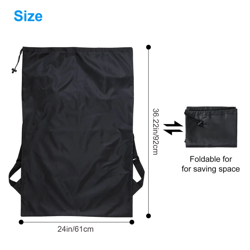 Extra Large Laundry Bag Backpack Heavy Duty Washing Clothes Drawstring 61x92 CM - Image 2 of 4