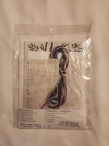 Design Works Crafts Counted Cross Stitch Greeting Card Kit #841 Asian Floral NEW - Picture 4 of 4