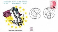 FRANCE 1988 - YT 2530 - Type Liberté - Surcharge avec valeur convertie en ECU