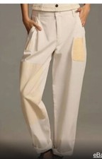 Anthropologie  Pilcro  Rolled-Hem Utility Chino Patch Pant, Sz 32  BH303