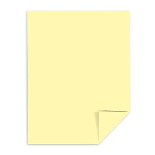 Wausau Vellum Bristol Cardstock, 67 lb, 8.5 x 11 Inch, Pastel Yellow