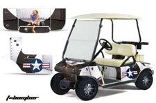 Graphics Kit Decal Sticker For Club Car Golf Cart 1983-2014 TBomber White