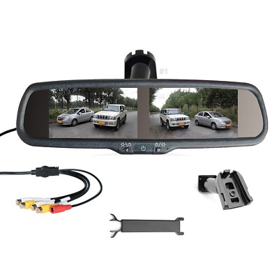 4,3 Zoll Auto Dual Screen Rückansicht Monitor 4ch AV in 12-24v No1 Halterung