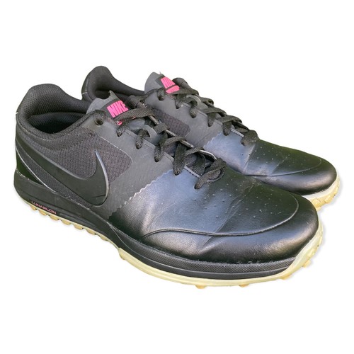 Alfabeto Destilar Sociología Nike Lunar Mont Royal Men's Black Pink Leather Spikeless Golf Shoes Sz 9.5  | eBay