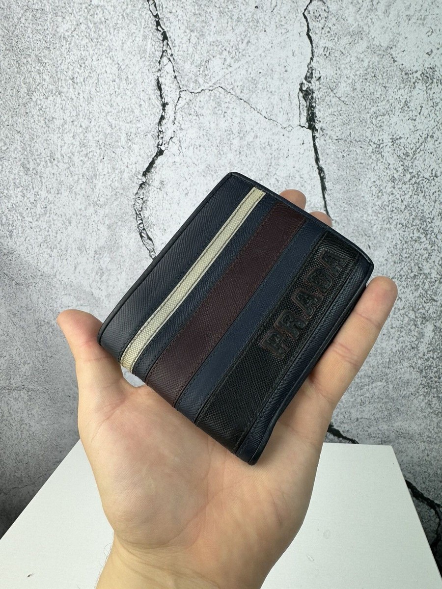 Archive Prada wallet leather black y2k