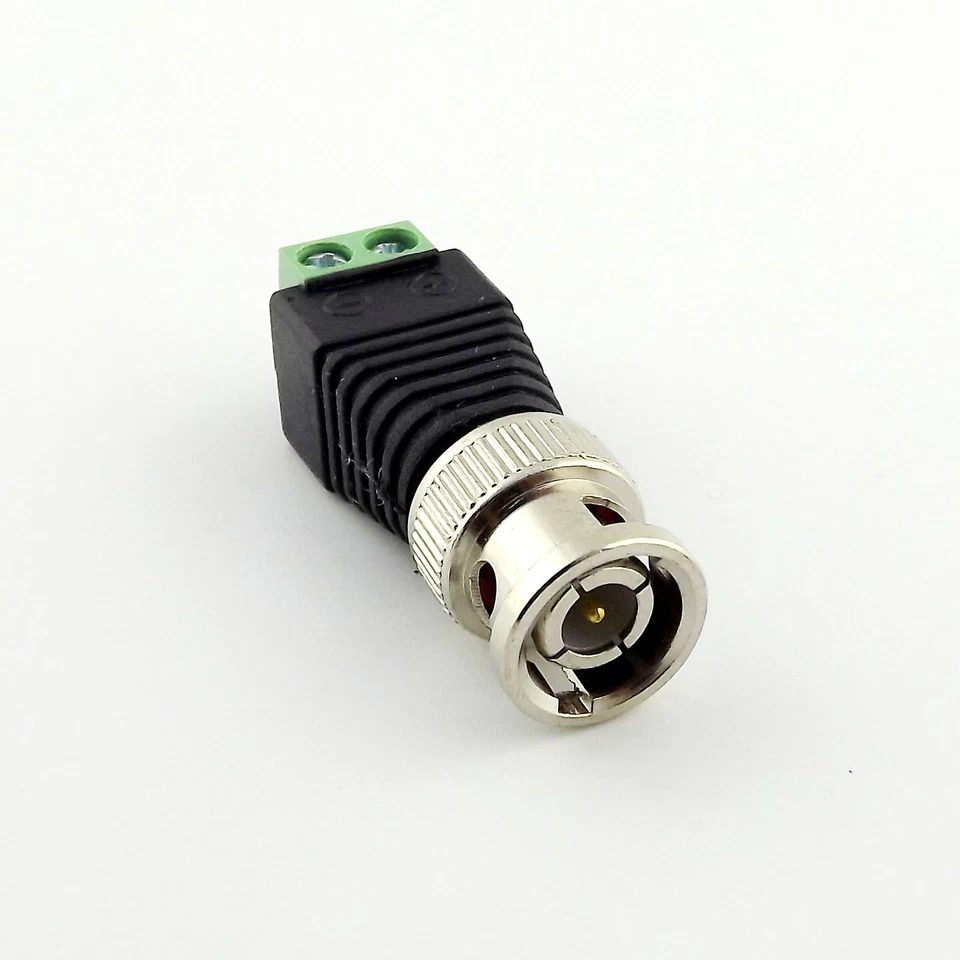 10pcs Coax CAT5 To CCTV Coaxial Camera BNC Male Plug Video Balun Screw Connector - Image 4 of 4