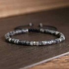 4mm Beads Natural Larvikite Crystal Gemstone Dainty Bracelet Healing Energy Gift