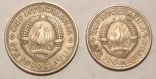 1972-81 Dinara Foreign Coin Lot Of 2 Yugoslavia - Picture 2 of 2