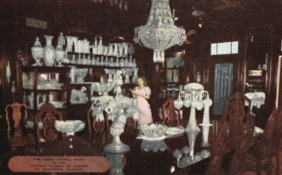 Fames Crystal Room Lightner Museum Of Hobbies St. Augustine Florida Old Postcard