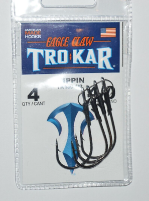 trokar eagle claw flippin hooks 4/0 tk130-4/0 bass flipping hook