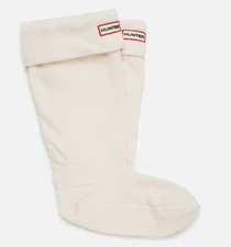 Hunter L39406 Original Unisex Cream Tall Fleece Boot Socks Size L
