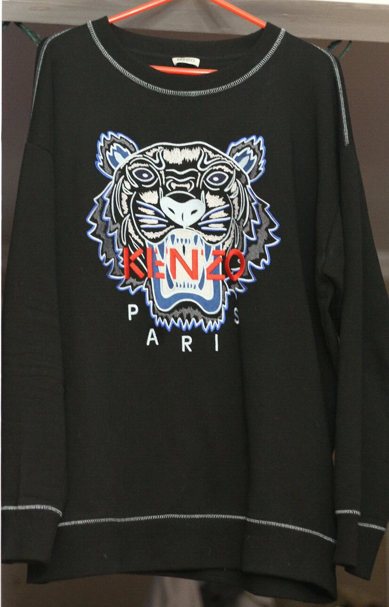 Kenzo tiger best sale classic sweatshirt black